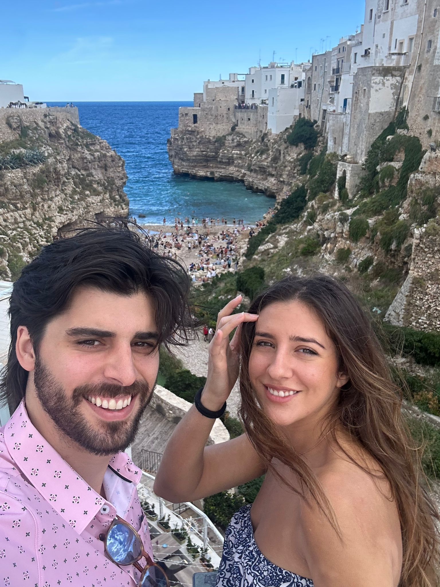 Walking along the banks of the Tiber River at dusk